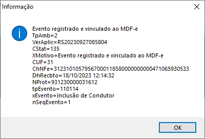 Retorno da SEFAZ