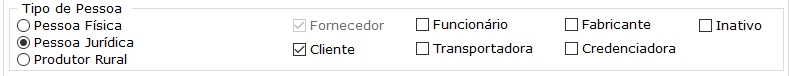 Grupo - Tipo de Pessoa