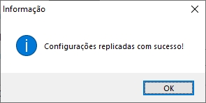Configurações replicadas