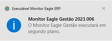 Notificação do Monitor executando em segundo plano