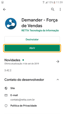 Abra o Demander