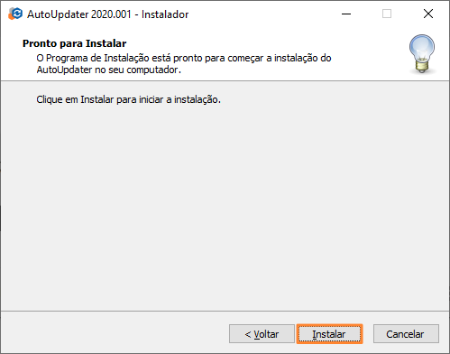 Iniciando a instalação