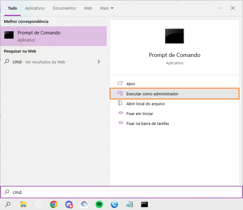 Abrindo o Prompt de Comando