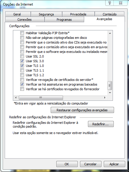  Configuração Internet Explorer 